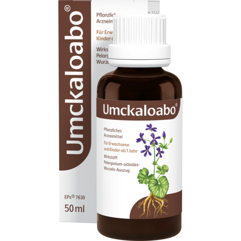 Ein Packshot vom Umckaloabo 50ml Tropfen.