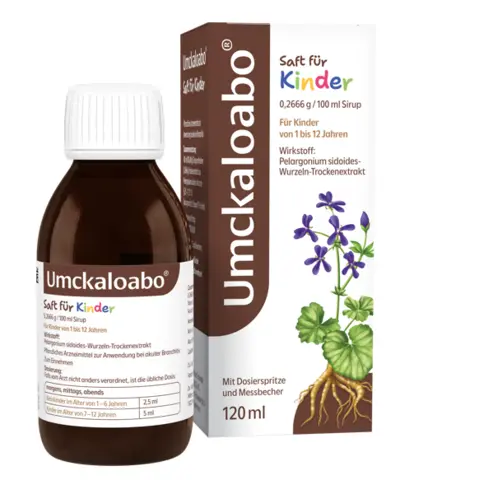 Umcka Packshot Saft für Kinder Querformat