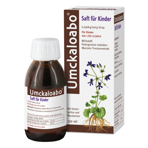 Packung Umckaloabo Saft für Kinder